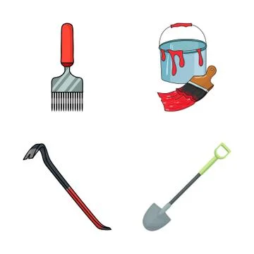 Vector design of tool and construction logo. Set of tool and carpentry vector Stock Illustration