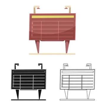 Vector design of train and station icon. Set of train and ticket stock vector Stock Illustration