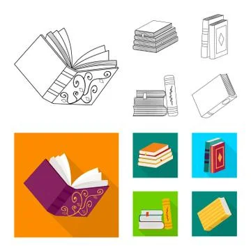 Vector design of training and cover logo. Set of training and bookstore vector 스톡 일러스트