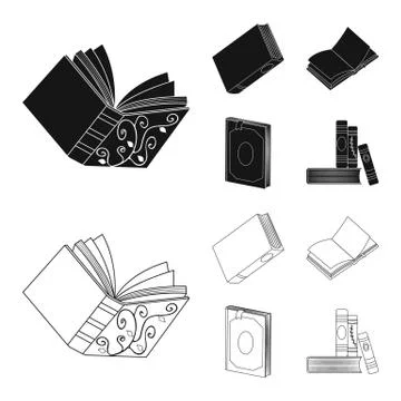 Vector design of training and cover logo. Set of training and bookstore stock 스톡 일러스트