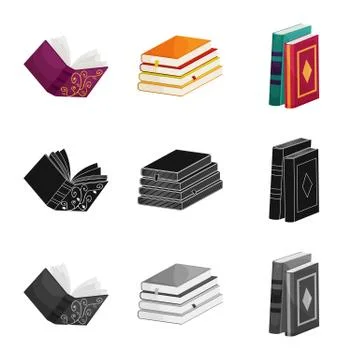 Vector design of training and cover logo. Collection of training and bookstore 스톡 일러스트