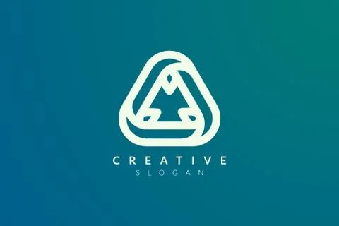 Vector design of a triangle with rounded corners Stock Illustration