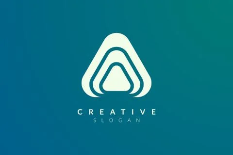 Vector design of a triangle with rounded corners Stock Illustration