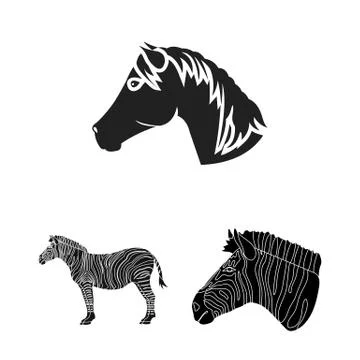 Vector design of trot and running symbol. Collection of trot and clipart vector Illustrazione stock