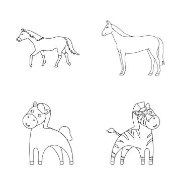 Vector design of trot and running sign. Collection of trot and clipart vector Stock Illustration