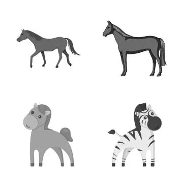 Vector design of trot and running logo. Collection of trot and clipart vector Illustrazione stock
