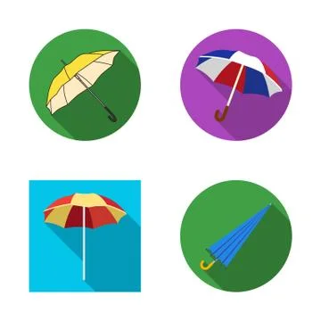 Vector design of umbrella and cloud icon. Collection of umbrella and rain stock Illustrazione stock