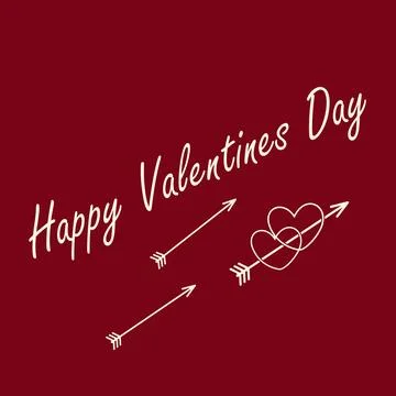 Vector design for Valentines day greeting card with hearts, arrows and hand Stock Illustration