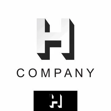Vector, Design, Vector, Graphic, Letter H design or font that have 3D shape. Stock Illustration
