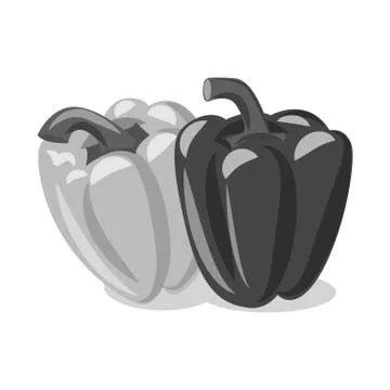 Vector design of vegetable and fruit sign. Set of vegetable and vegetarian Stock Illustration