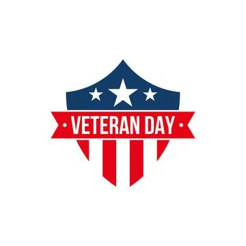 Vector design of Veterans Day template writing Stock Illustration