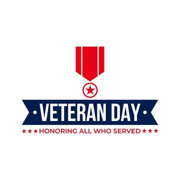 Vector design of Veterans Day template writing Stock Illustration