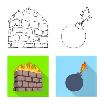 Vector design of virus and secure logo. Collection of virus and cyber vector Stock Illustration