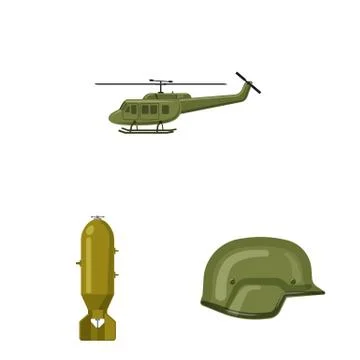Vector design of weapon and gun logo. Collection of weapon and army vector icon Stock Illustration