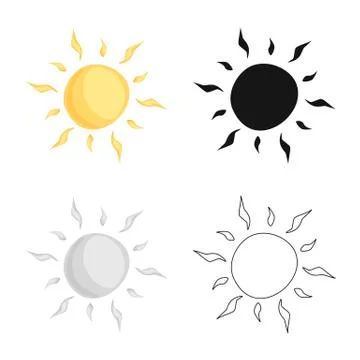 Vector design of weather and climate logo. Collection of weather and cloud Illustrazione stock