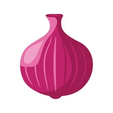 Vector Design of Whole Round Fresh Red Onion Food Vegetable Stockillustratie