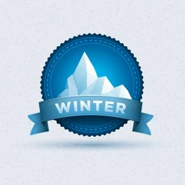 Vector design of winter badge Illustrazione stock