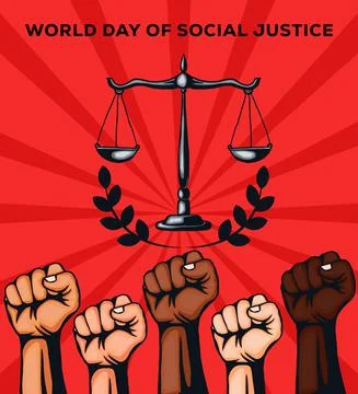 Vector design world day of social justice Stock Illustration