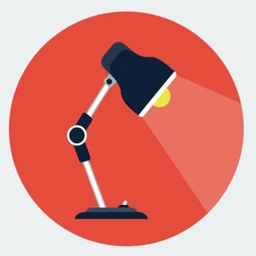 Vector desk lamp icon Illustrazione stock