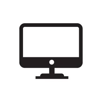 Vector Desktop Computer Icon Stock Illustration