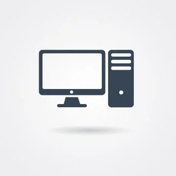 Vector desktop computer icon Stock Illustration