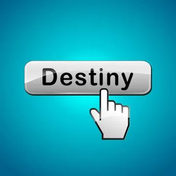 Vector destiny button concept Stock Illustration