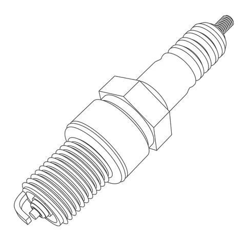 Vector detailed car spark plug Stock-Illustration