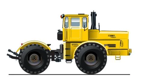 Vector Detailed Tractor Stock Illustration