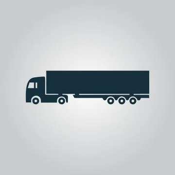 Vector detailed trucks silhouettes Stock Illustration