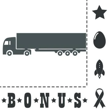 Vector detailed trucks silhouettes Stock Illustration
