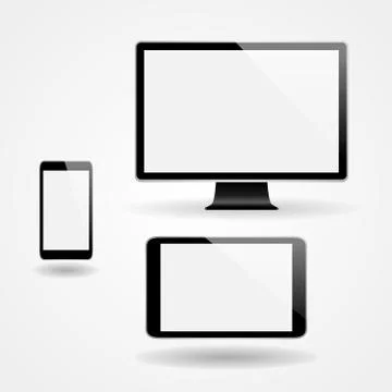 Vector devices set Stock Illustration