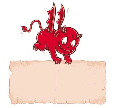 Vector Devil's contract. Stock Illustration