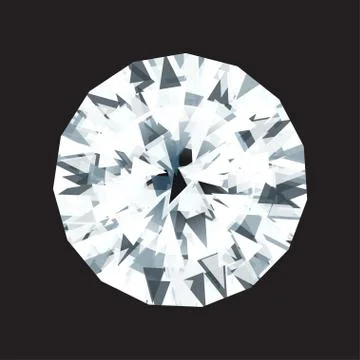 Vector diamond on a black background Stock Illustration