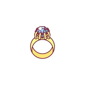 Vector diamond bridal ring Stock Illustration