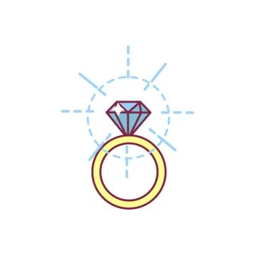 Vector diamond bridal ring Stock Illustration