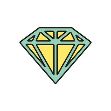 Vector diamond icon. Eps10 Stock Illustration