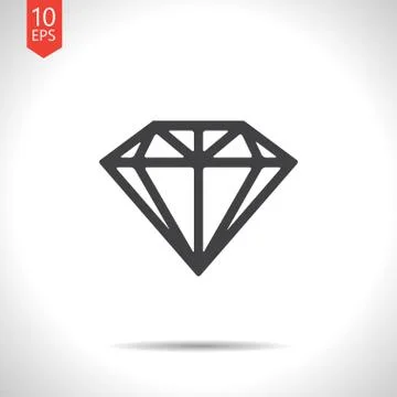 Vector diamond icon. Eps10 Stock Illustration