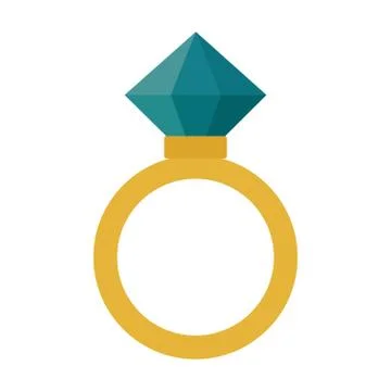 Vector diamond Ring - wedding or engagement illustration, diamond ring symbol Stock Illustration