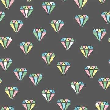 Vector diamonds. Abstract seamless pattern Stock Illustration