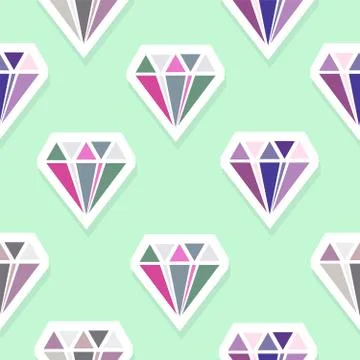 Vector diamonds. Abstract seamless pattern Stock Illustration