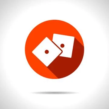 Vector dice icon. Eps10 Stock Illustration