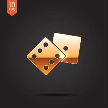 Vector dice icon. Eps10 Stock Illustration