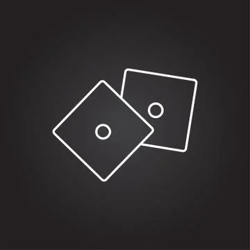Vector dice icon Stock Illustration