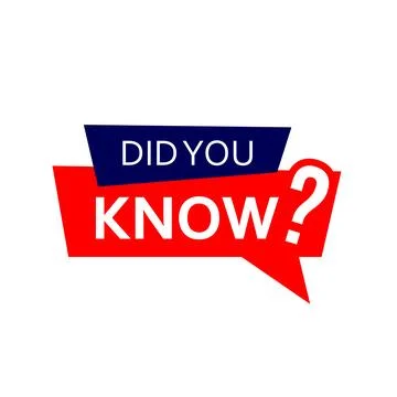 Vector did you know banner design Stock Illustration