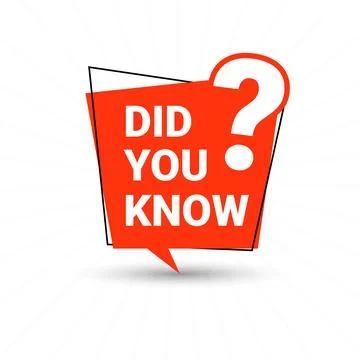 Vector did you know banner design with message speech Stock Illustration