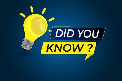 Vector did you know interesting fact design illustration Stock Illustration