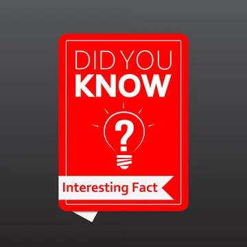 Vector did you know interesting fact Illustration Stock Illustration