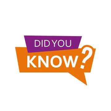 Vector did you know modern style design Stock Illustration