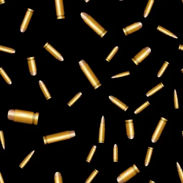 Vector Different Bullet Seamless Pattern Stock Illustration