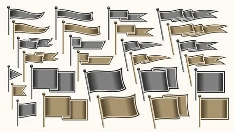 Vector Different Flag Set Stock Illustration